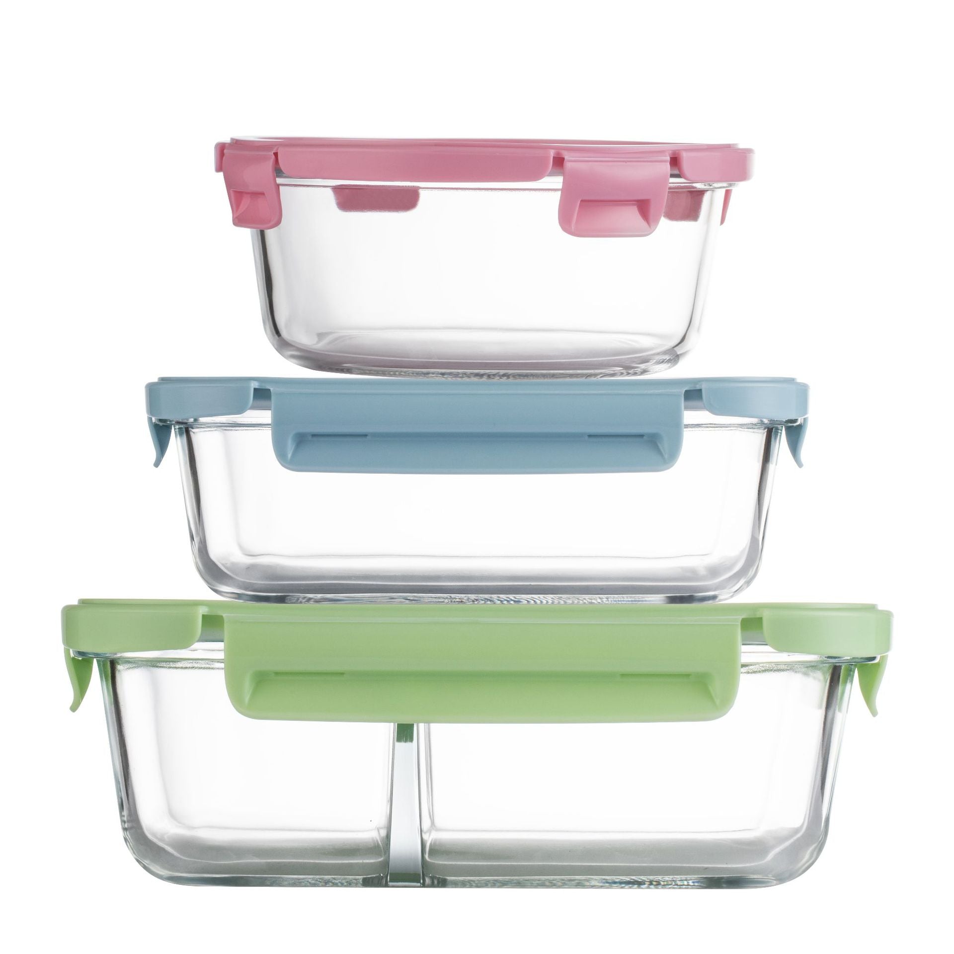 Glass Lunch Box Microwave Heating Special Lunch Box With Lid For Students And Office Students Sealed Fresh-keeping Separated Bento Bowl