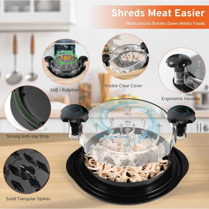 Cross-border Chicken Shredder Cross-border Chicken Meat Shredder Meat Shredder Shredder Stuffing Machine Auxiliary Tool Transparent Cover