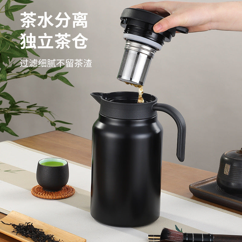 Braised Teapot Household Tea Making Stainless Steel Old White Tea Stuffy Teapot Large Capacity Thermal Pot Home Hotel Wholesale Logo