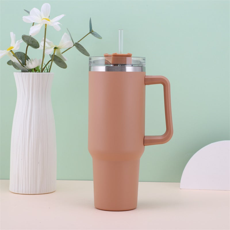 Cross-Border 40oz First-Generation Car Cup Large Capacity 304 Stainless Steel Vacuum Handle Thermos Cup Portable Ice Cup